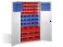 Cabinets with plastic containers