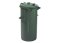 Plastic and metal trash cans