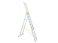 Three-part aluminum ladders