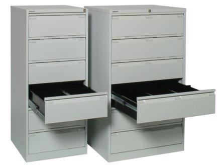 A5 metal card filing cabinet Bisley BCF96 - 6