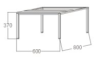 Changing room bench A7660 - width 600 mm - 2