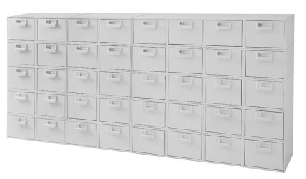 Card filing cabinet metal Bisley FCB24 - 5
