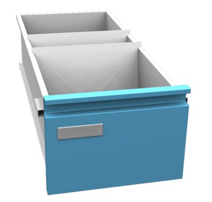Card filing cabinet - metal filing cabinet Kovos KAR 52A - 3