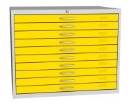 Drawing cabinet - for maps and drawings in A1 format, type VKS A1B - 6