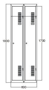 Metal wardrobe A1008 - 2