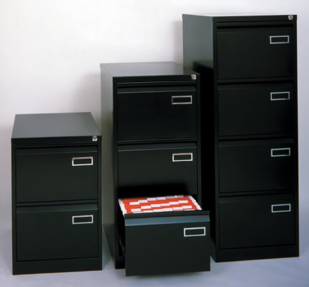 A4 filing cabinet - Bisley IPCCA14 four-drawer metal filing cabinet - 5