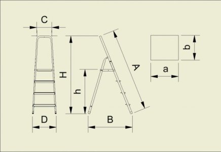 Single-sided aluminum steps Eurostyle (6 models) - 2