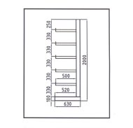 One-sided console rack (4 models) - 2