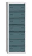Seven-drawer filing cabinet for A6 format KAR 62C7 - 2
