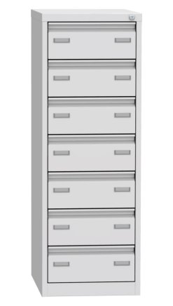 Seven-drawer filing cabinet for A6 format KAR 62C7 - 7