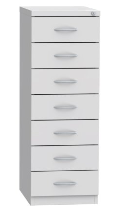 Seven-drawer filing cabinet for A6 format KAR 62D7 - 7