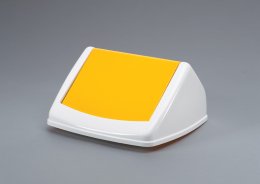 Lid for DURABIN SQUARE 40 hinged trash can - color yellow