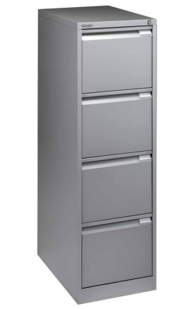 File cabinet A4 metal four drawers Bisley BS4E/FLS - set with dividers - 5