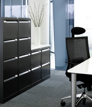 File cabinet A4 metal four drawers Bisley BS4E/FLS - set with dividers - 8