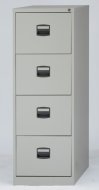 Four-drawer filing cabinet Bisley CC4H1A/FLS - set with dividers - 4