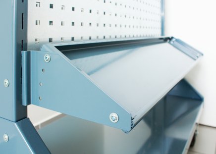 Perforated stand PSZ 23 B S1 double-sided on wheels for 8 panels - 3