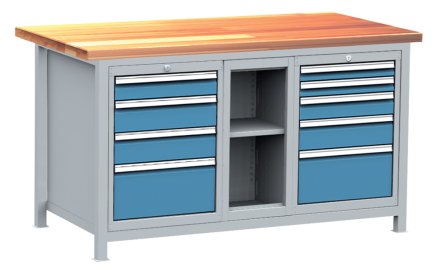 Workshop table with containers, set DPJ 104 - 1