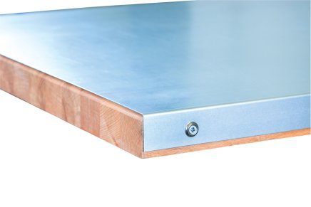 Plated worktop, dimensions 1500 x 750 mm - 1