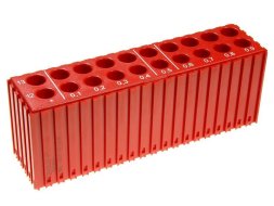 Plastic box for storing drill bits D12-D13.9