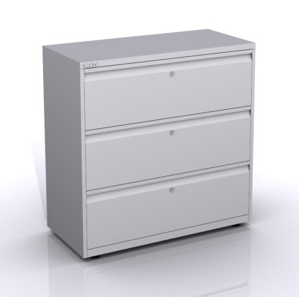 Three-drawer metal filing cabinet SYCI10/30/0/3 - 1