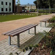 Astra metal bench with recycled/plastic - 2