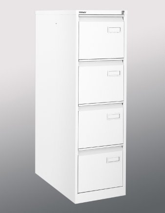 A4 filing cabinet - Bisley IPCCA14 four-drawer metal filing cabinet - 3