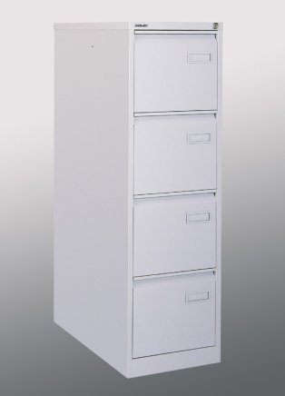 A4 filing cabinet - Bisley IPCCA14 four-drawer metal filing cabinet - 1