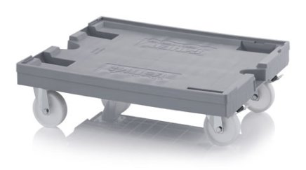 Chassis under crates for larger loads - 2 polyamide swivel wheels - 1