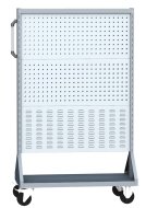 Perforated stand PSZ 22 B S1 double-sided on wheels for 6 panels - 4