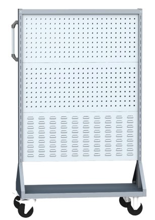 Perforated stand PSZ 22 B S1 double-sided on wheels for 6 panels - 1