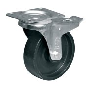 Polypropylene wheel, diameter 160 mm, swivel with brake - 1