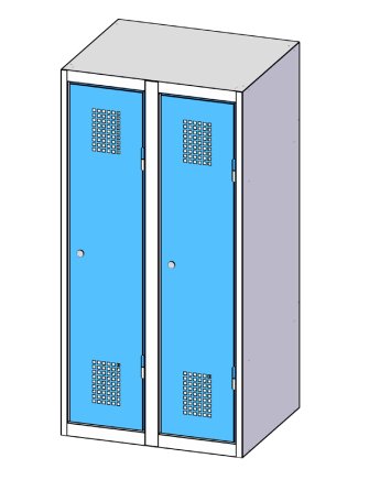 Metal wardrobe with two doors XS62-12 - 2