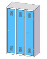Metal wardrobe with three doors XS93-15 - 3
