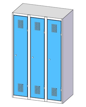 Metal wardrobe with three doors XS93-15 - 3