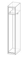 Metal wardrobe single door XS31-18 - 3