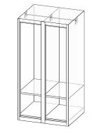 Metal wardrobe with two doors XS62-12 - 4