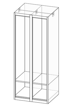 Metal wardrobe with two doors XS62-15 - 5
