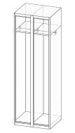 Metal wardrobe with two doors XS62-18 - 7