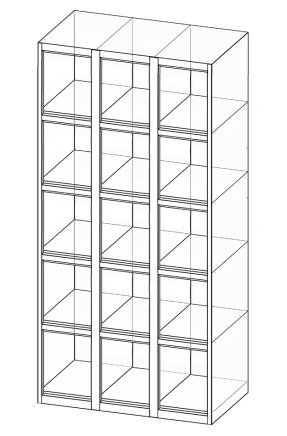 Box cabinet fifteen doors XS95-18 - 4