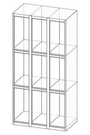Box cabinet with two doors XS99-18 - 4