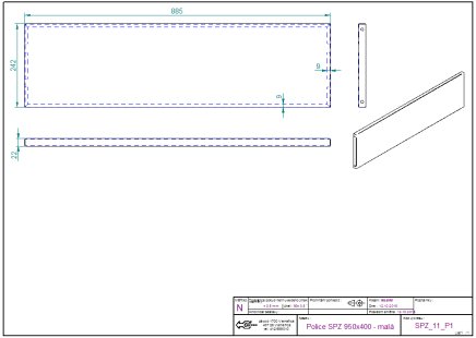 Small shelf for license plate cabinets SPZ_11_P1 - 2