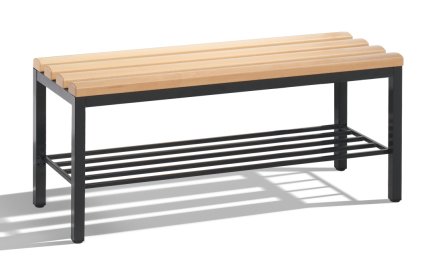 Changing room bench with shoe rack CP 8050-010 - width 1000 mm - 1