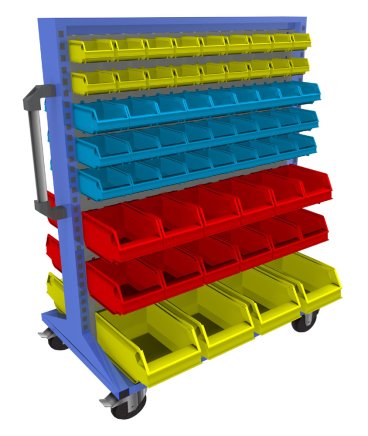 Mobile double-sided panels with equipment small (6 models) - 1
