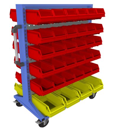 Mobile double-sided panel with equipment PSZ_21_B_VAR_3 - 1