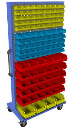 Mobile double-sided panel with equipment PSZ_23_B_VAR_3 - 1