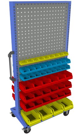 Mobile double-sided panel with equipment PSZ_23_B_VAR_6 - 1