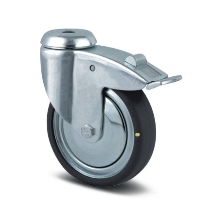 Electrically conductive wheel ø 100 mm with total brake and pin hole - 1