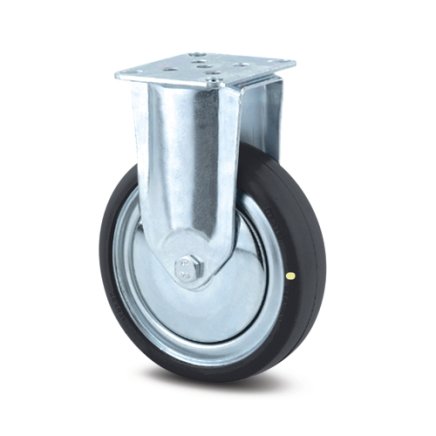 Electrically conductive fixed wheel of ø 100 mm with mounting plate - 1
