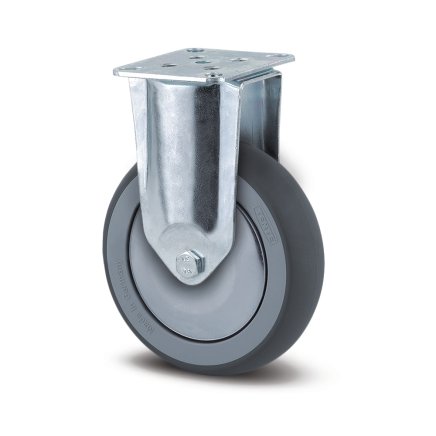 Fixed wheel gray with mounting plate (3 models) - 1