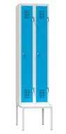 Two-door wardrobe with bench XS62B-17